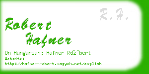 robert hafner business card